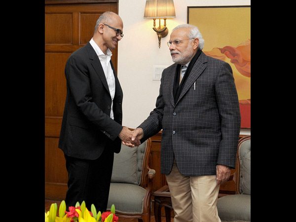 మోడీతో సత్య నాదెళ్ల