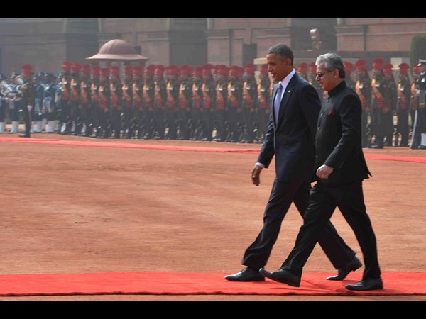  రాష్ట్రపతి భవన్‌లో ఒబామా, కేంద్రమంత్రుల పరిచయం