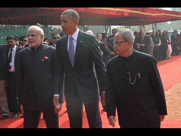  రాష్ట్రపతి భవన్‌లో ఒబామా, కేంద్రమంత్రుల పరిచయం