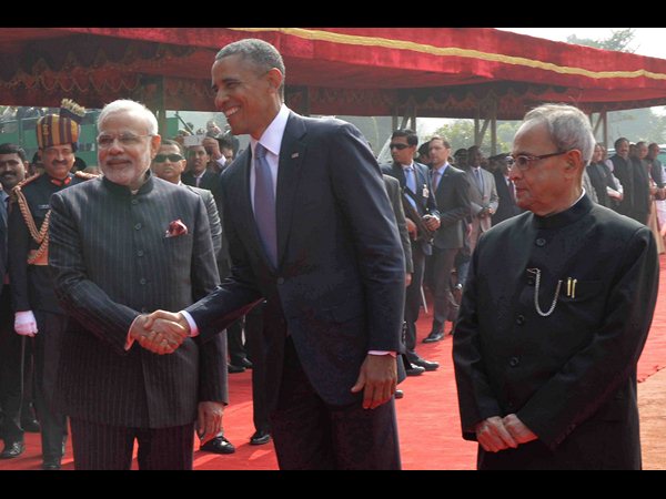  రాష్ట్రపతి భవన్‌లో ఒబామా, కేంద్రమంత్రుల పరిచయం