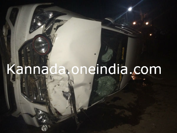 Karnataka health minister U T Khader escapes unhurt as his car falls into gorge