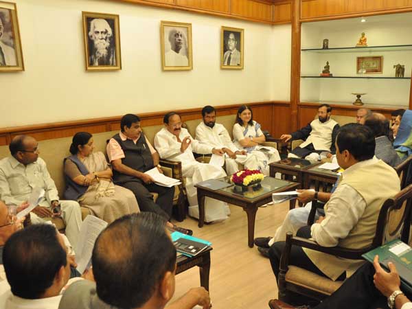 Venkaiah Naidu meet Union Ministers on Friday.