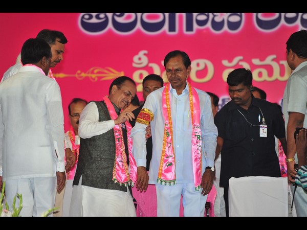 TRS plenary at LB stadium in Hyderabad