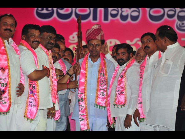 TRS plenary at LB stadium in Hyderabad