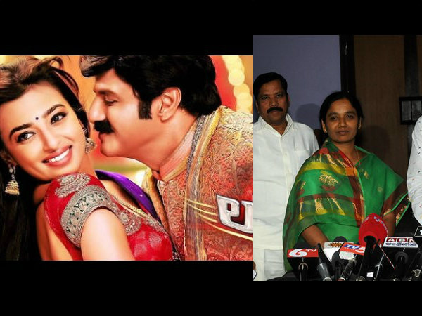 Paritala Sunitha in Prasad labs, to see Balakrishna's Lion. Paritala Sunitha in Prasad labs, to see Balakrishna's Lion.