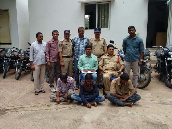 Bike Theft Gang Arrested By Uppal Police in Hyderabad