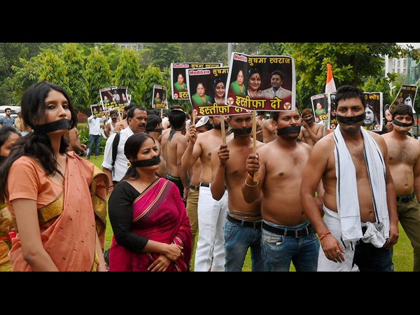 Smriti Irani slams 'Congress boys' for shirtless protest against Speaker Smriti Irani slams 'Congress boys' for shirtless protest against Speaker