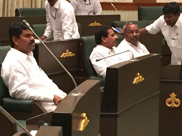 Opposition MLAs protest sitting in assembly Opposition MLAs protest sitting in assembly