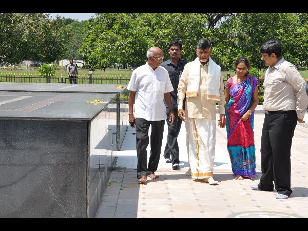Chandrababu collects soil from Naravaripalle, Lokesh from Nimmakuru