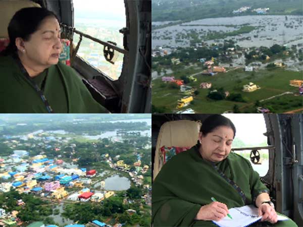 చెన్నై కకావికలం - జయ ఏరియల్ సర్వే