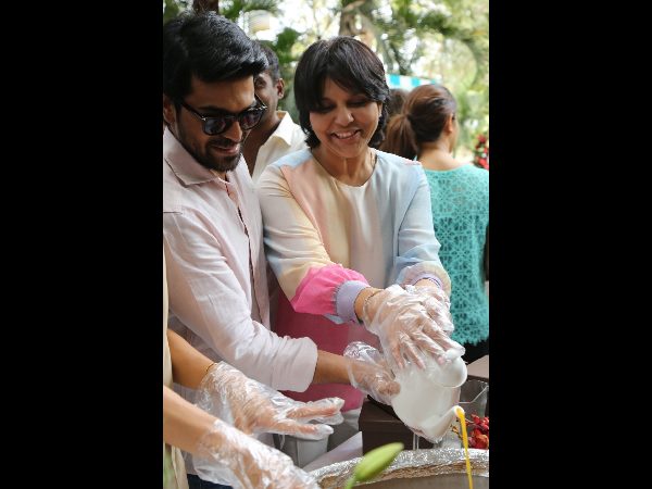  కేక్ మిక్సింగ్: సందడి చేసిన రామ్ చరణ్