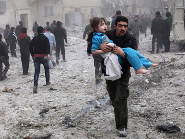 Dozens of Syrian civilians killed in air strikes Dozens of Syrian civilians killed in air strikes