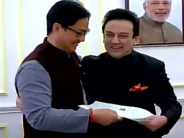 Adnan Sami officially granted Indian citizenship by Kiren Rijiju Adnan Sami officially granted Indian citizenship by Kiren Rijiju