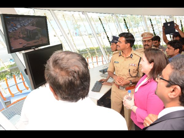 గచ్చిబౌలి విప్రో కూడలిలో ఏర్పాటు చేసిన వాచ్ టవర్ ఇదే