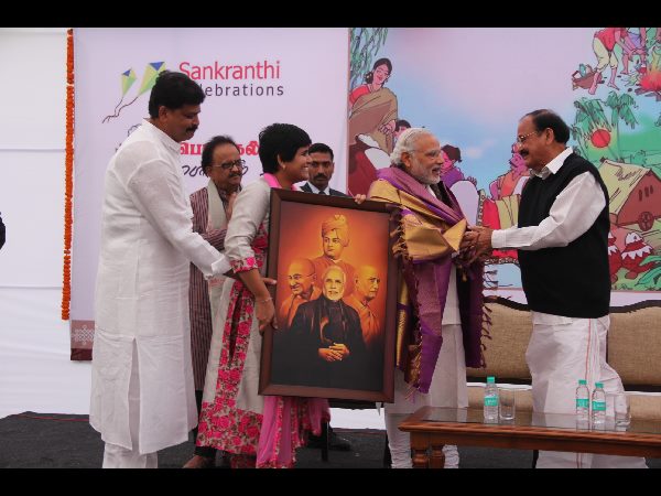  ఢిల్లీలో సంక్రాంతి: వెంకయ్య ఇంట్లో బాలుకు మోడీ సన్మానం