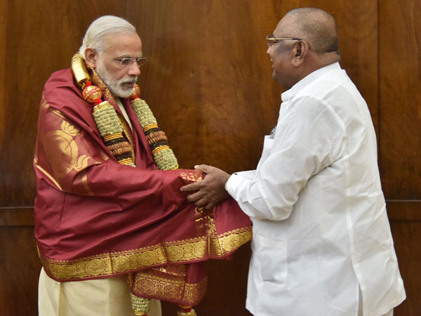 Rayapati met PM narendra Modi
