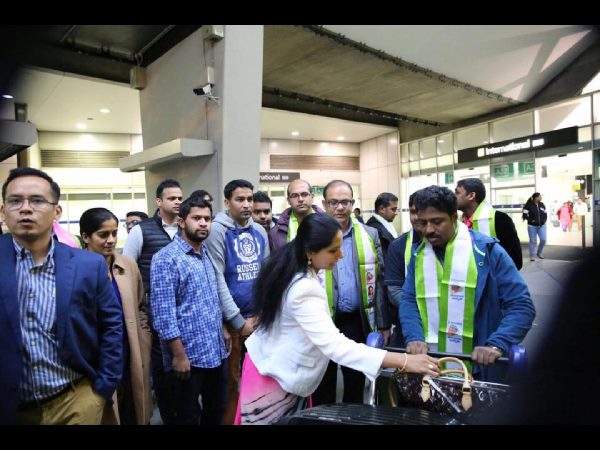 ఎంపీ కవితకు ఘనస్వాగతం