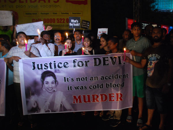 Devi parents, friends allege murder Devi parents, friends allege murder