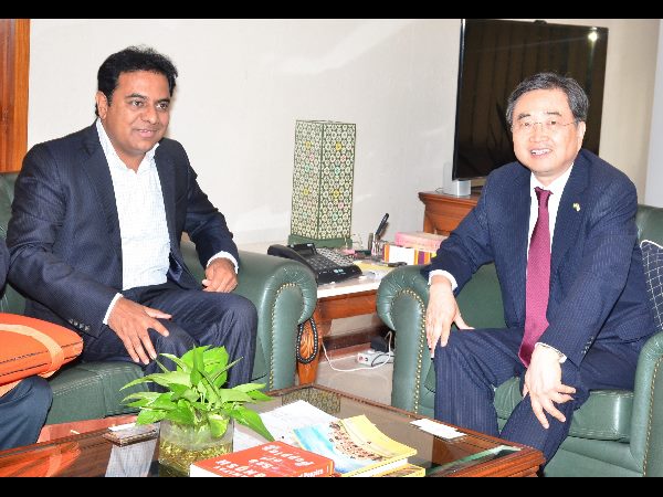 సౌత్ కొరియా రాయబారితో కెటిఆర్