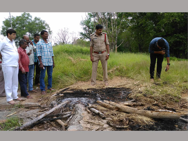 Horrifying moment dog is set on fire as sick yobs laugh