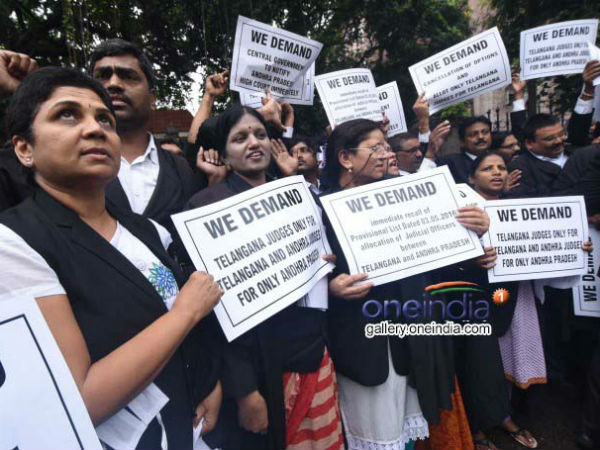 Telangana Advocates Stage Maha Dharna At Indira Park. Telangana Advocates Stage Maha Dharna At Indira Park.