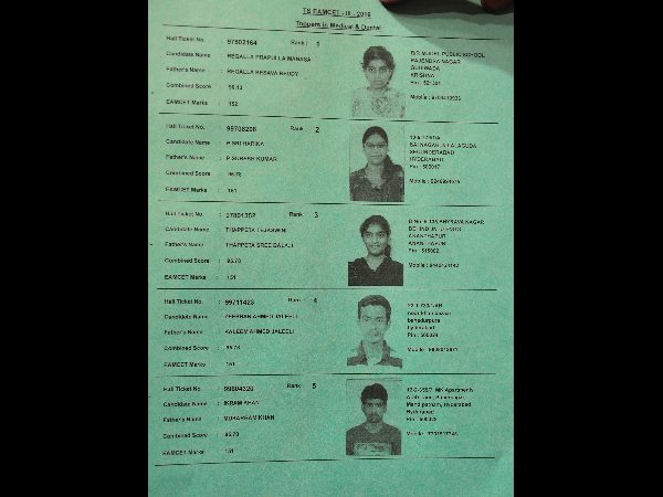 ఫలితాల జాబితా