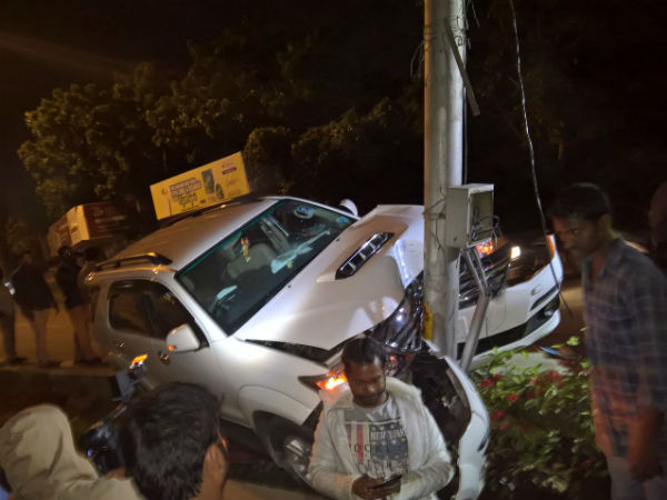  accident to balakrishna's car 