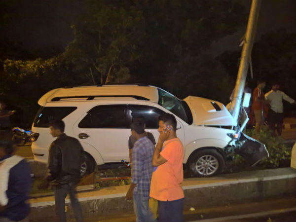 accident to balakrishna's car 
