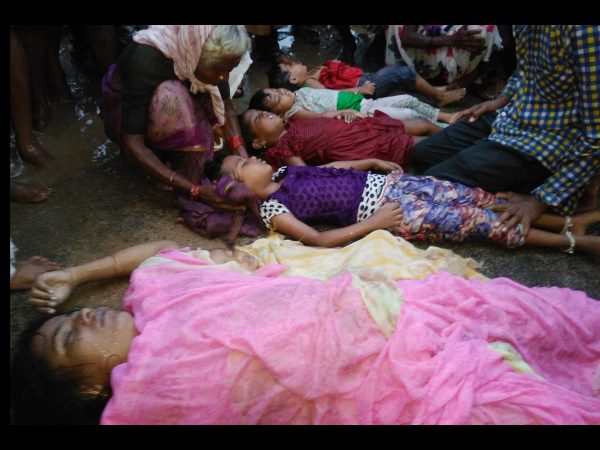  చిన్నారులు, రాజమణి మృతదేహాలు