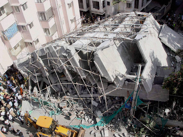 Under construction building collapses in Bengaluru