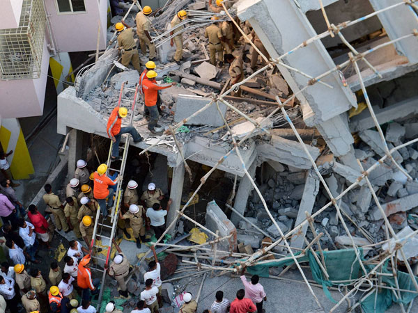 Under construction building collapses in Bengaluru