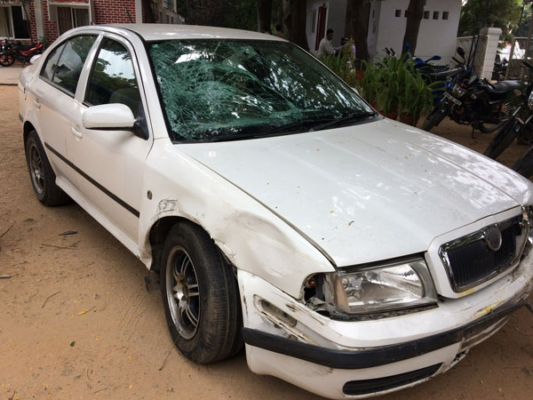 Car damages in minor's driving in Hyderabad