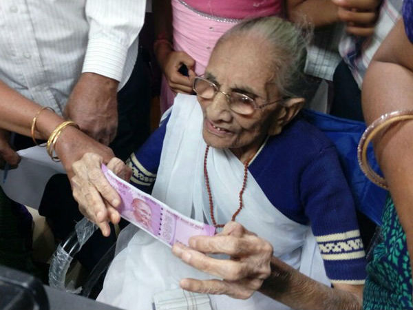  Demonetisation: PM Modi's mother exchanges currency for Rs 4,500