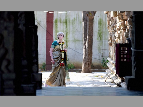 British Prime Minister Theresa May visited the Sri Someshwara Temple