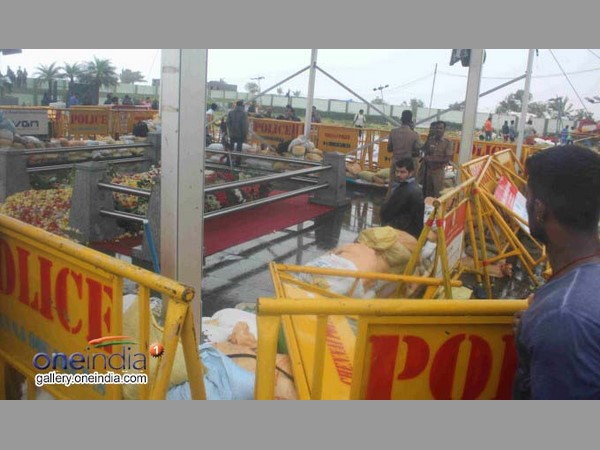 నెలకూలిన భారీ వృక్షాలు, విద్యుత్ స్తంభాలు