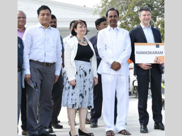 CM KCR Launches Uber Moto Two Wheeler Taxis at Pragati Bhavan