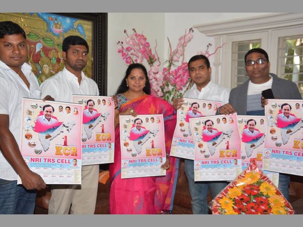  TRS MP Kavitha Launches NRI cell calender