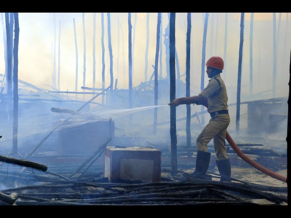 Fire accident in Yagasyala at Sri Kalahasti Temple 
