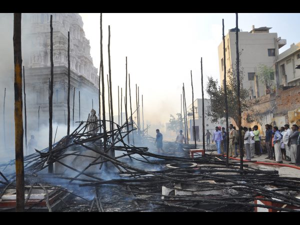 Fire accident in Yagasyala at Sri Kalahasti Temple 