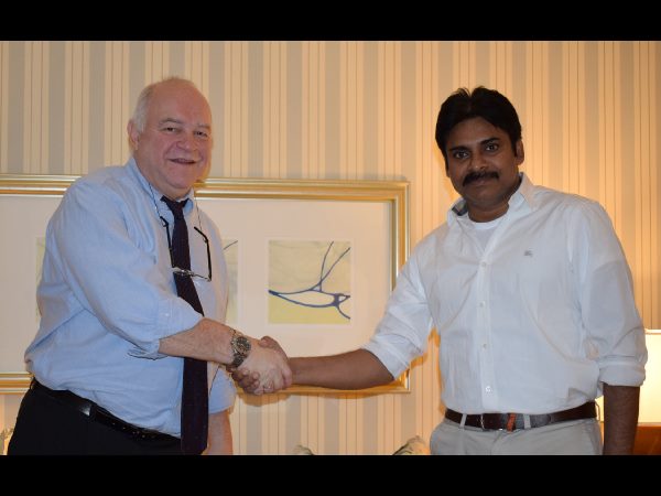 Pawan Kalyan meets professor Steven Jordan Pawan Kalyan meets professor Steven Jordan