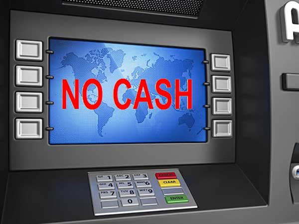 No Cash boards at ATM centres in Telugu states No Cash boards at ATM centres in Telugu states
