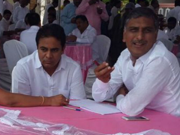 కెటిఆర్‌ విషయంలో హరీష్ సరేనన్నారు...