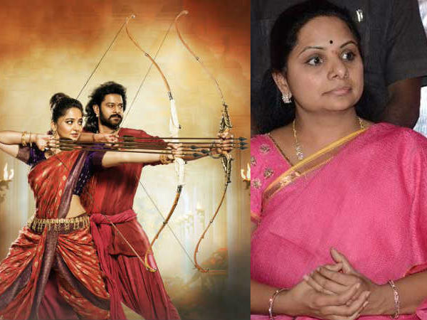 MP Kavitha saw baahubali 2 movie with villagers and her family members MP Kavitha saw baahubali 2 movie with villagers and her family members