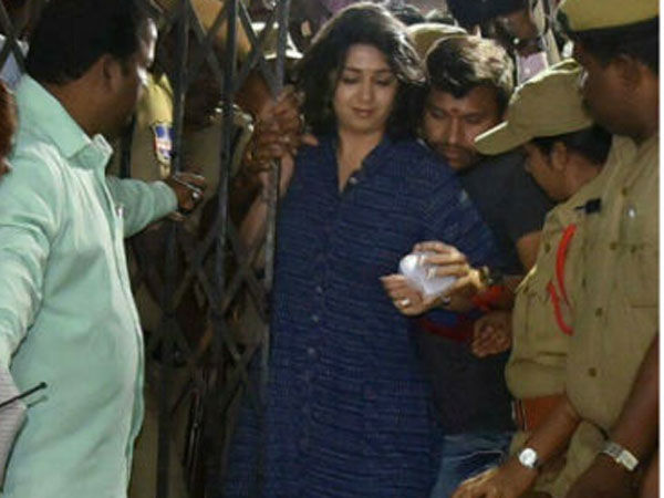 A constable allegedly touched Charmi