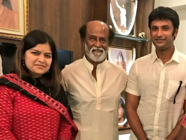 Poonam Mahajan meet Rajinikanth at his residence in Chennai