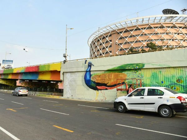 ఫ్లై ఓవర్ పైన పల్లెసీమల చిత్రాలు