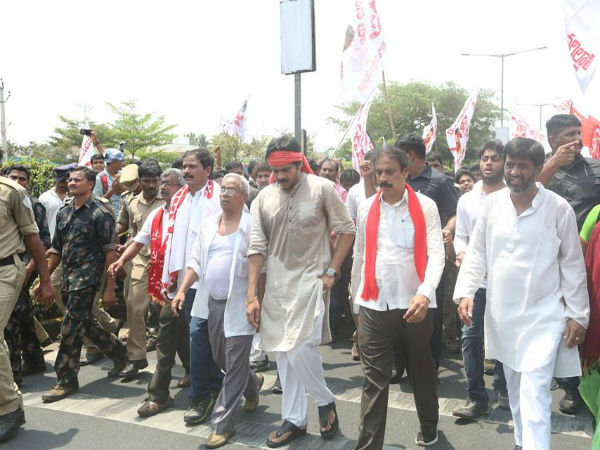 పవన్, మధు, రామకృష్ణల పాదయాత్ర