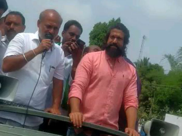 బెంగళూరులో యశ్ ప్రచారం