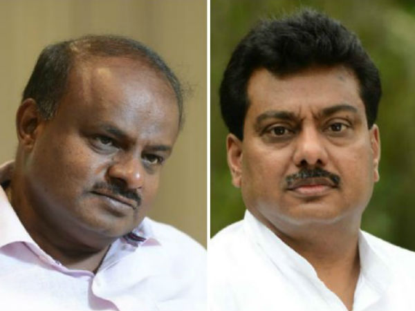 Karnataka CM Kumaraswamy met upset Congress MLA MB Patil. Karnataka CM Kumaraswamy met upset Congress MLA MB Patil.
