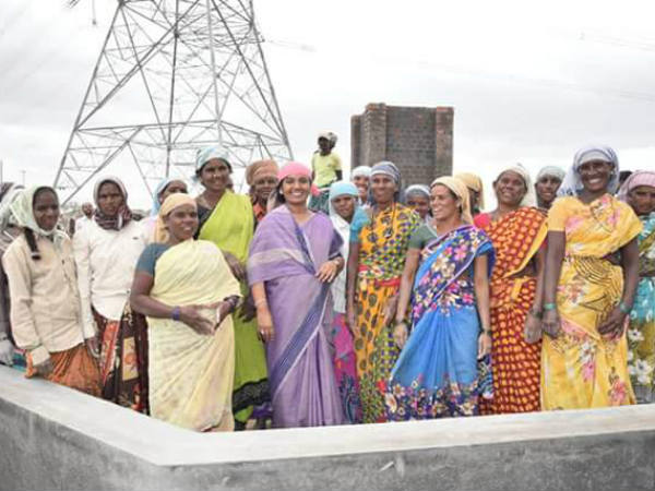 Minister Sunitha, worked as a laborer for Peruru Dam